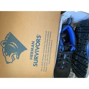 Herman Survivors Cassle men’s  Composite Toe Work Shoes Black/Blue US 6